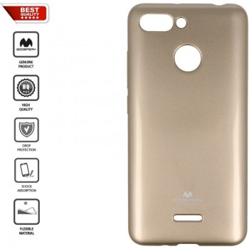 Auksinės spalvos goospery silikoninis 1.5 mm. storio dėklas  (REDMI 6)